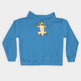 Crested Gecko Happy Pose Kids Hoodie